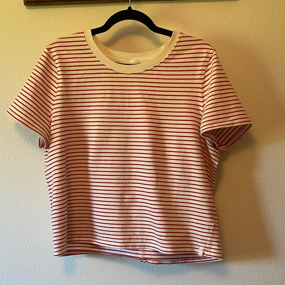 Red and White Striped T-Shirt